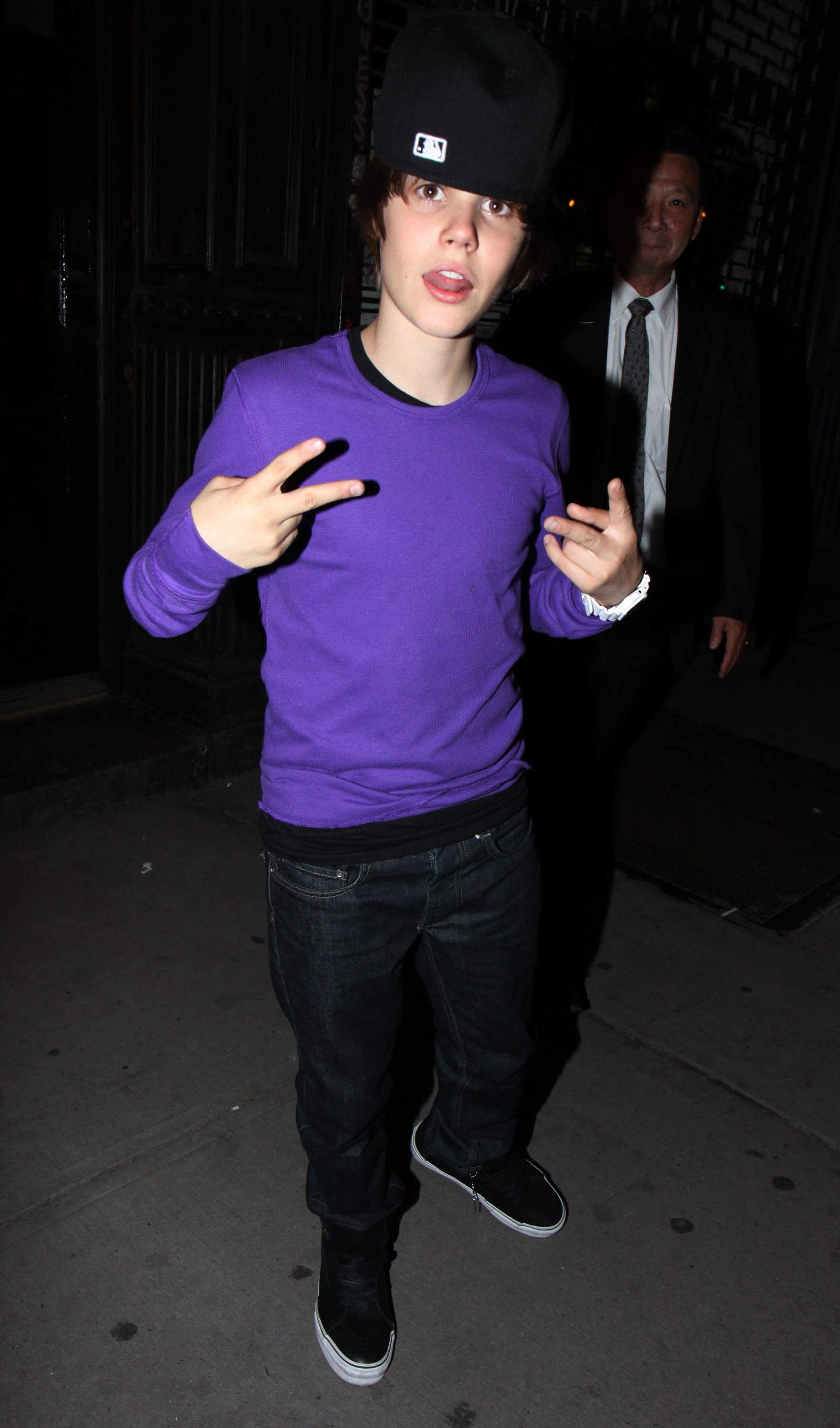 NEW YORK - MAY 20:  Justin Bieber seen outside Ballato
