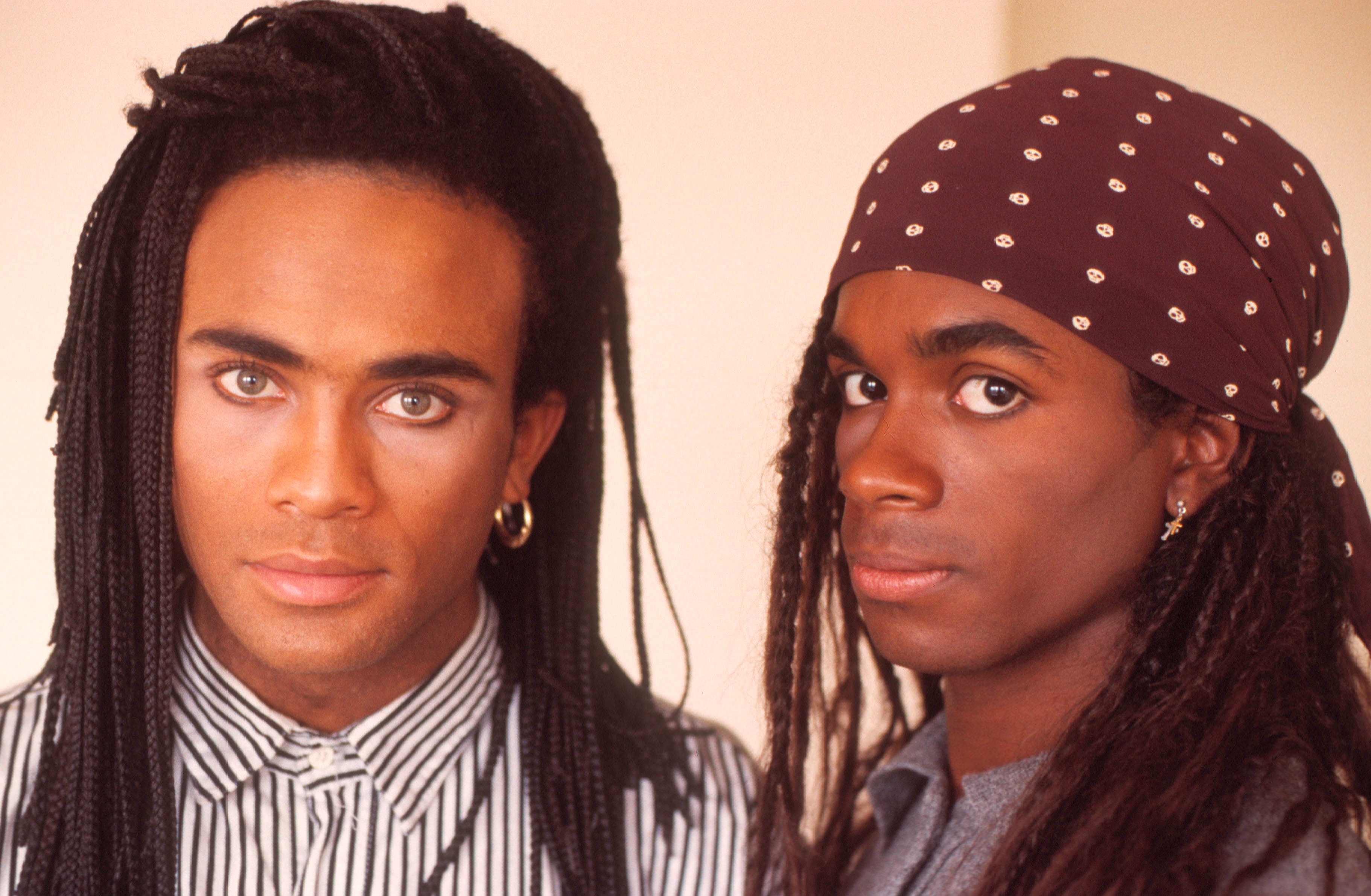 Milli Vanilli, portraits, London, 27 September 1988, L-R Rob Pilatus, Fab Morvan. (Photo by Michael Putland/Getty Images)
