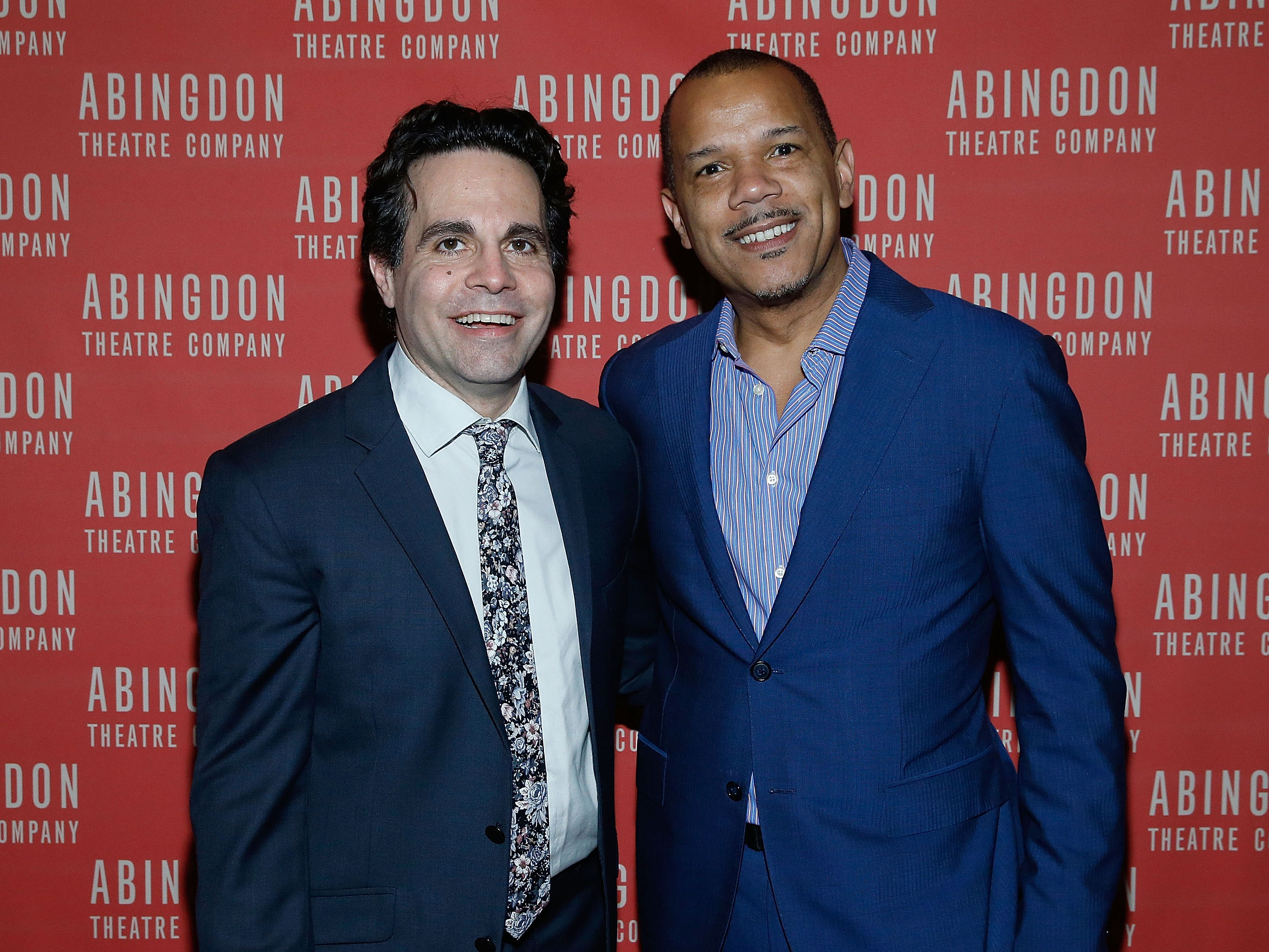NEW YORK, NEW YORK - FEBRUARY 25:  Mario Cantone (L) and Jerry Dixon attend 