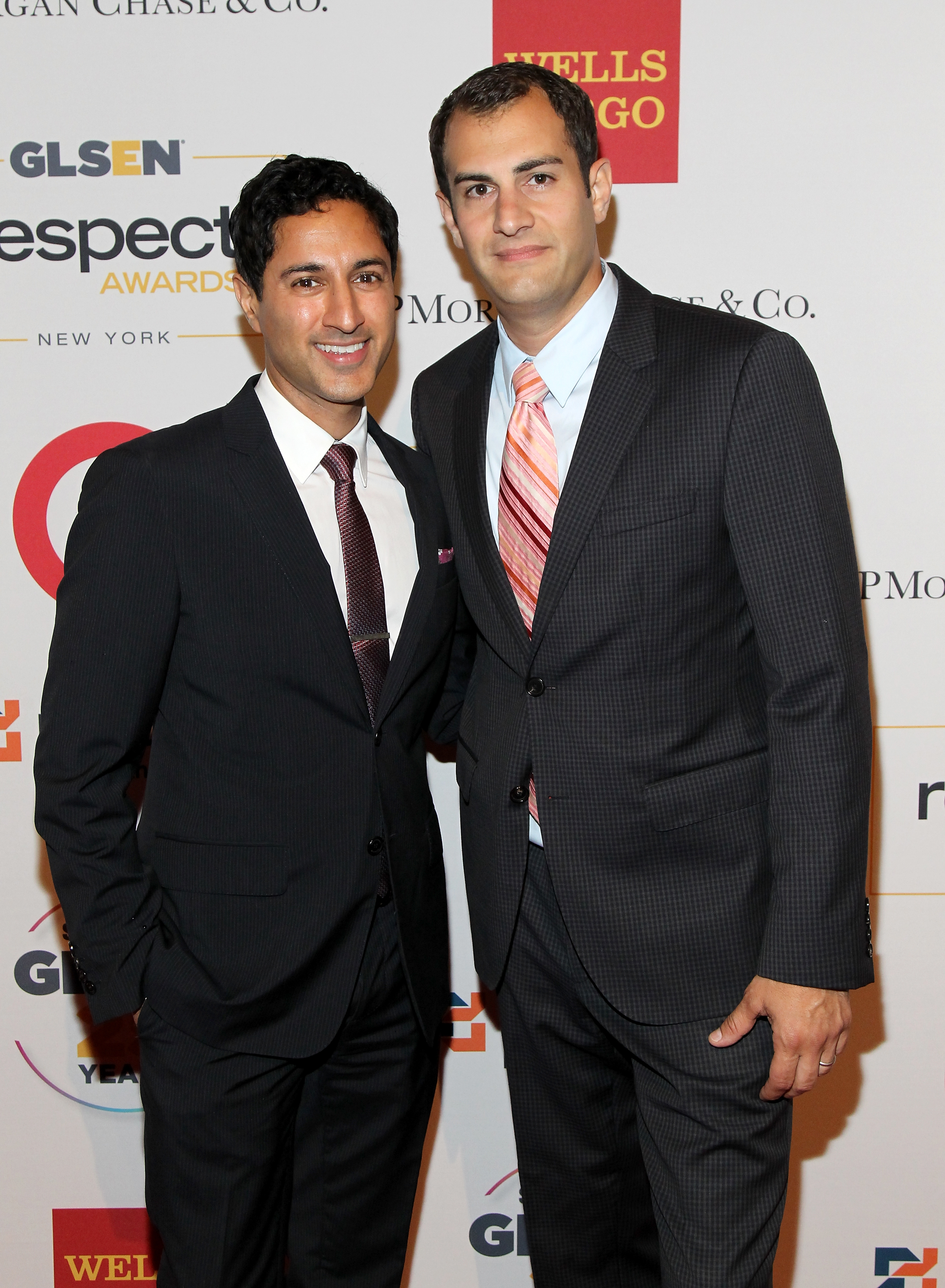 NEW YORK, NY - JUNE 01:  Actor Maulik Pancholy (L) and Ryan Corvaia attend 2015 GLSEN Respect Awards on June 1, 2015 in New York City.  (Photo by Bennett Raglin/Getty Images for GLSEN)