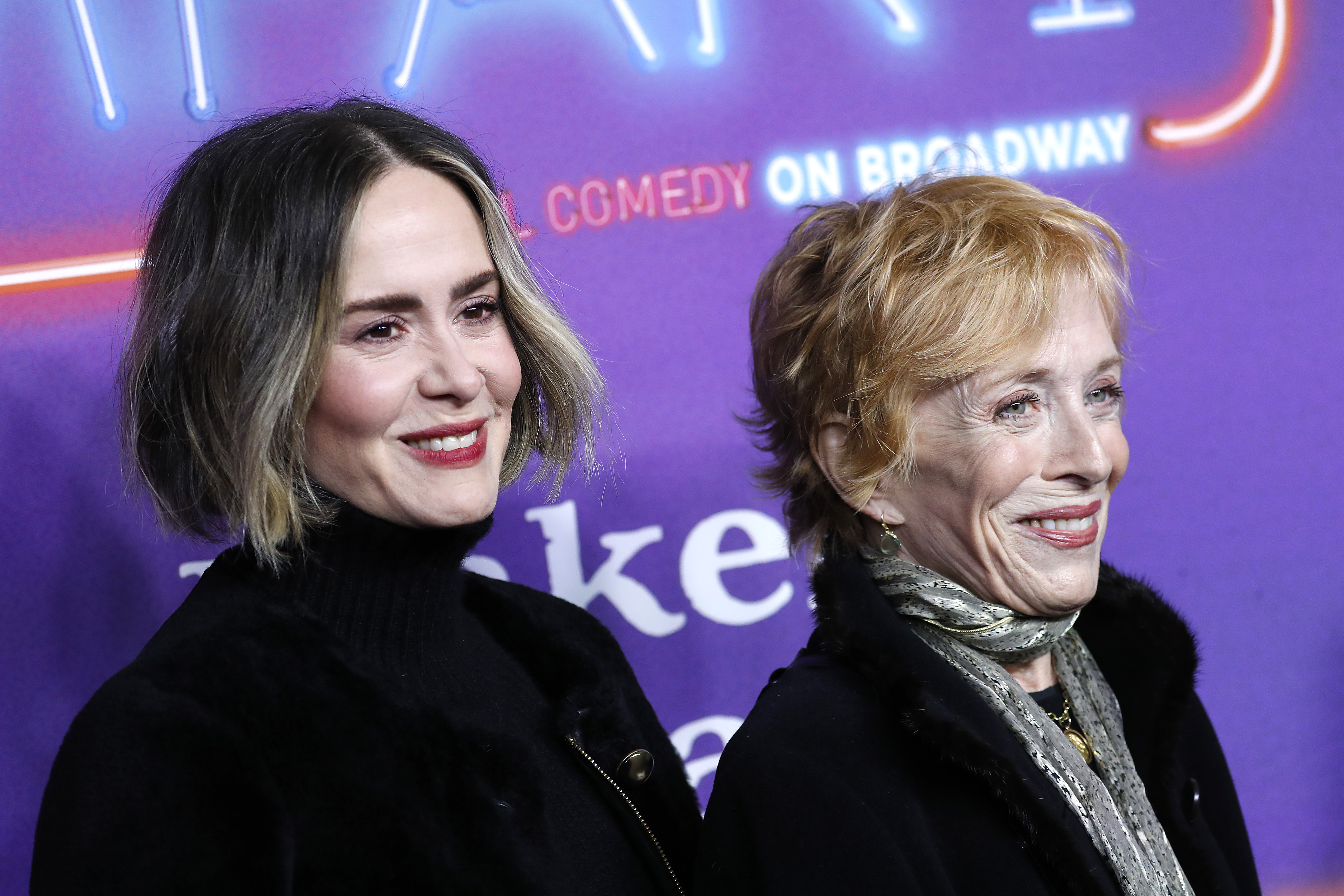 NEW YORK, NEW YORK - DECEMBER 09: Sarah Paulson and Holland Taylor attend the opening night of 