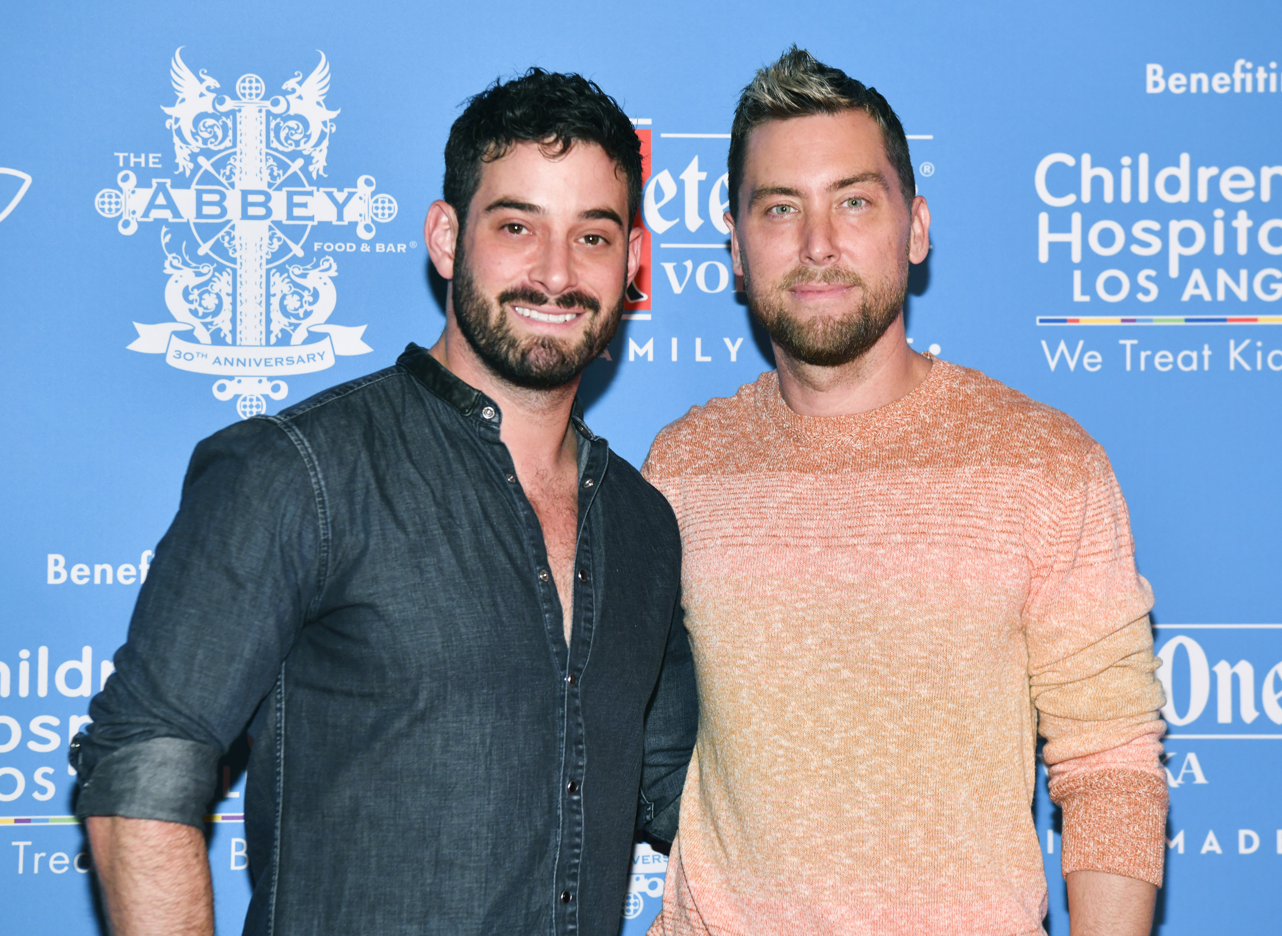 WEST HOLLYWOOD, CALIFORNIA - SEPTEMBER 21: (L-R) Michael Turchin and Lance Bass attend The Abbey