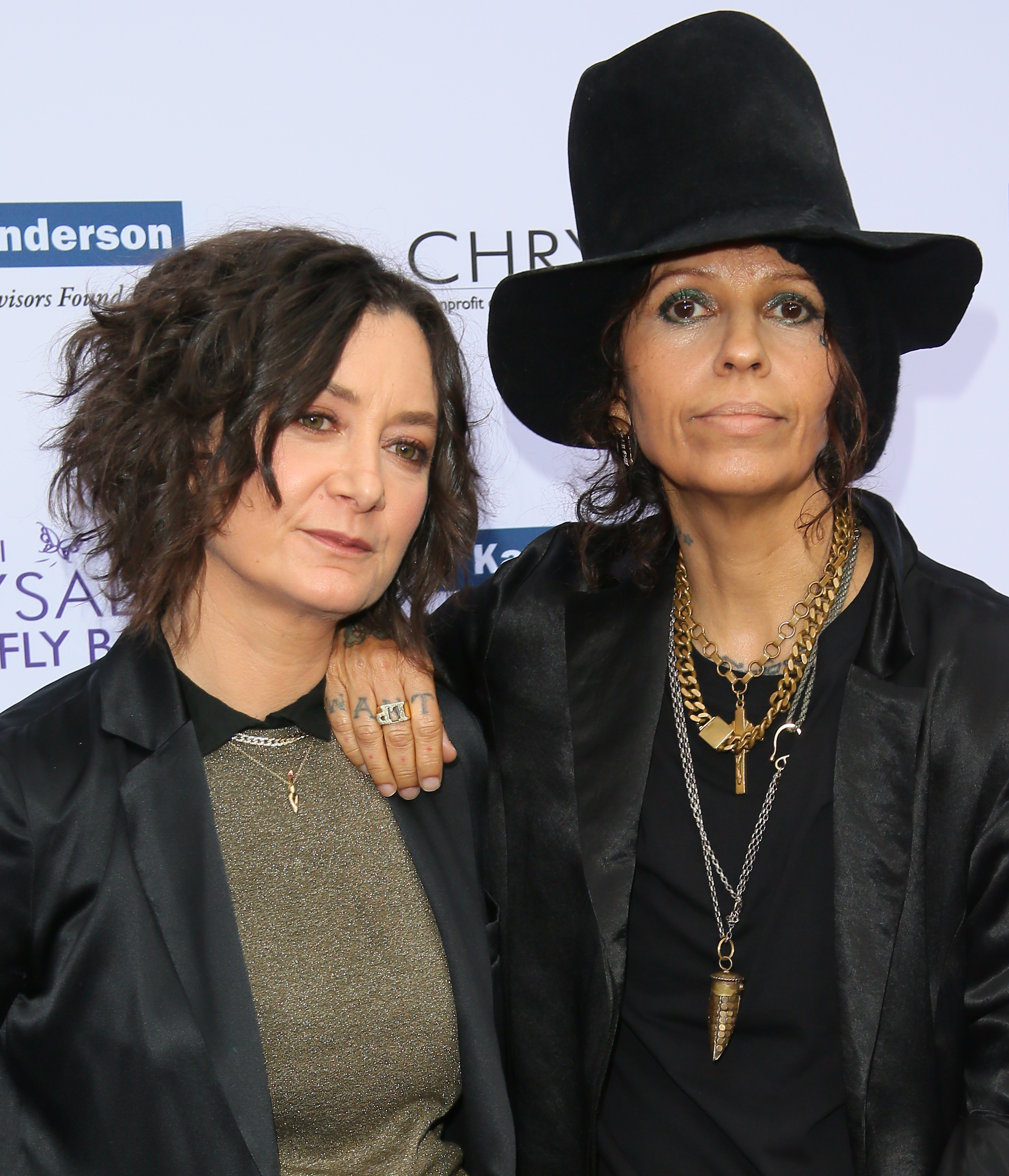 LOS ANGELES, CA - JUNE 01:  Sara Gilbert and Linda Perry attend the 18th annual Chrysalis Butterfly Ball on June 01, 2019 in Brentwood, California. (Photo by JB Lacroix/Getty Images)