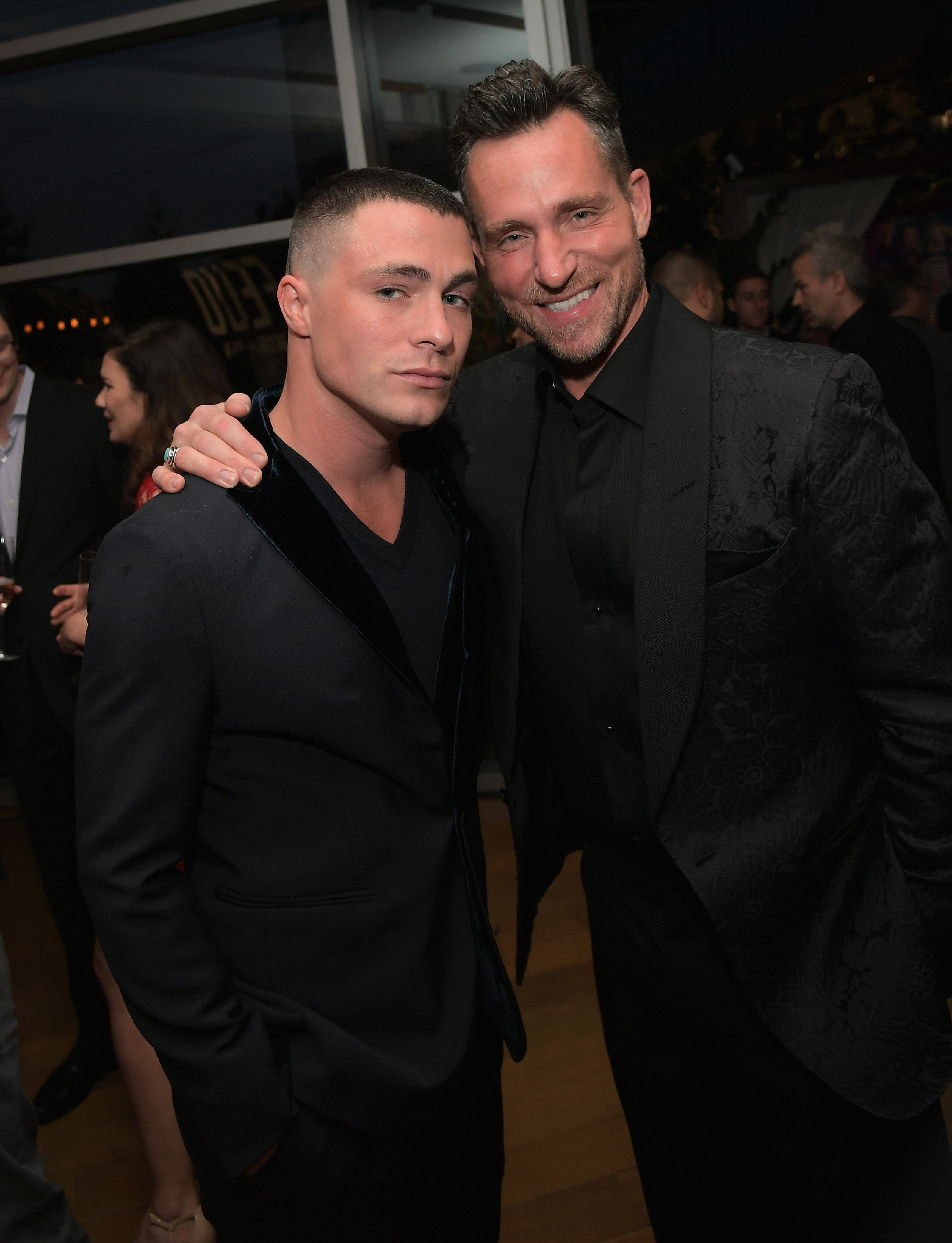 CENTURY CITY, CA - SEPTEMBER 16: Colton Haynes (L) and Jeff Leatham attend FX Networks celebration of their Emmy nominees in partnership with Vanity Fair at Craft on September 16, 2017 in Century City, California.  (Photo by Charley Gallay/Getty Images for Vanity Fair)