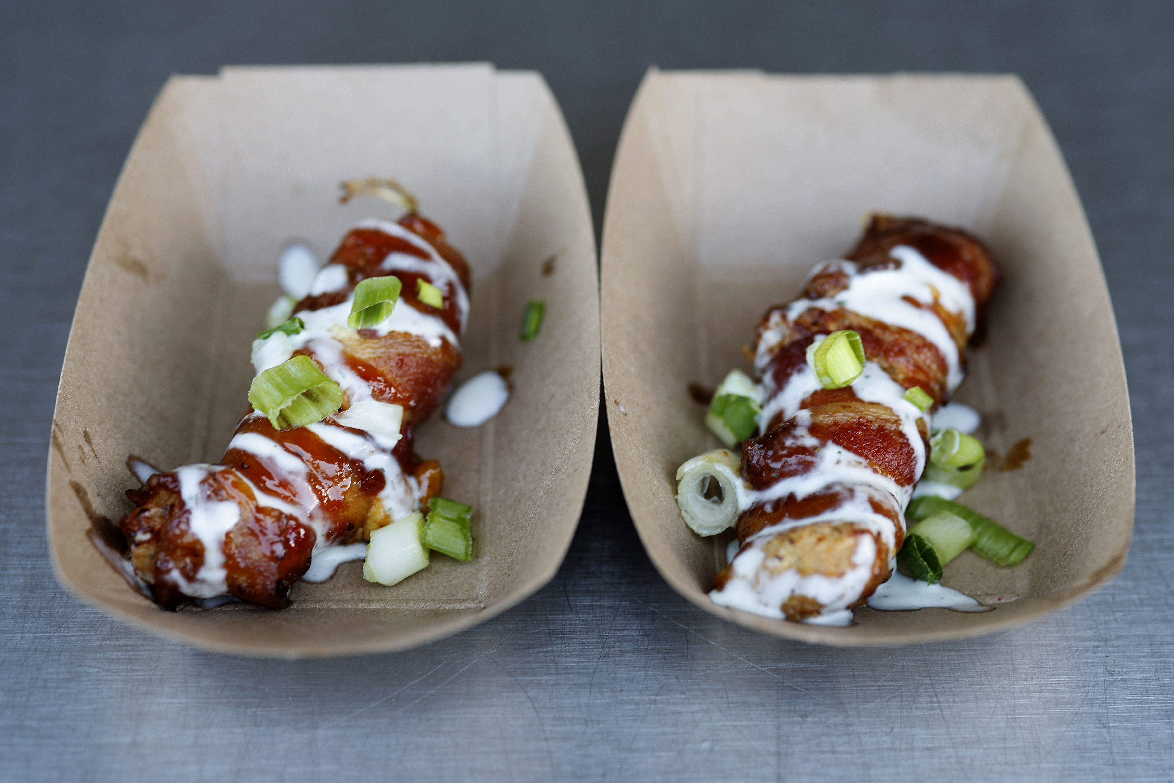 DES MOINES, IOWA - AUGUST 11: One of the finalists in the New Food category at the Iowa State Fair is Watcha Smokin
