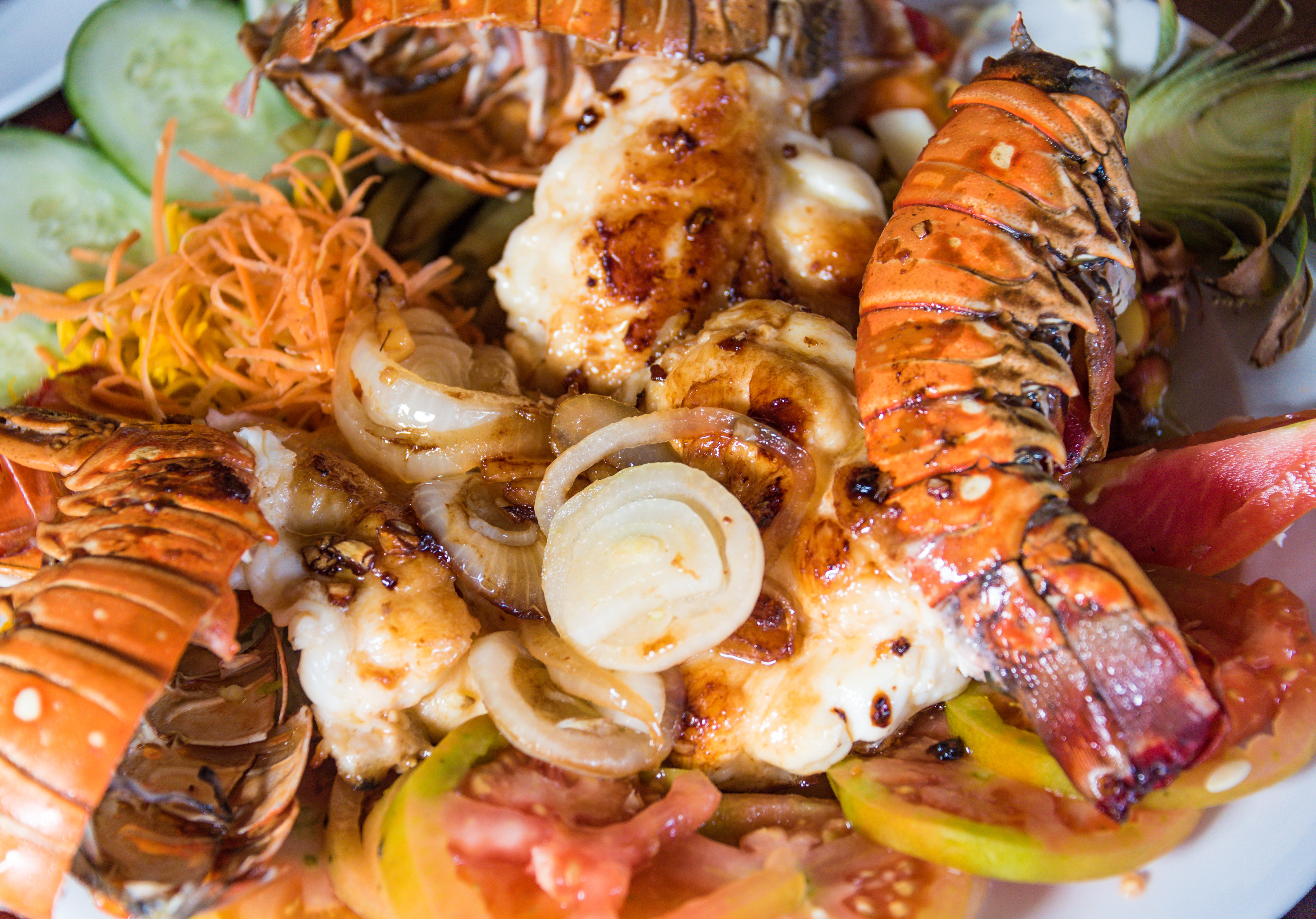 SANTA ROSALIA RESTAURANT, SANTA CLARA, VILLA CLARA, CUBA - 2016/02/06: High quality lobster dish sold in the Santa Rosalia restaurant. Lobster and all kinds of seafood are very popular in Cuba restaurants at very affordable prices. (Photo by Roberto Machado Noa/LightRocket via Getty Images)