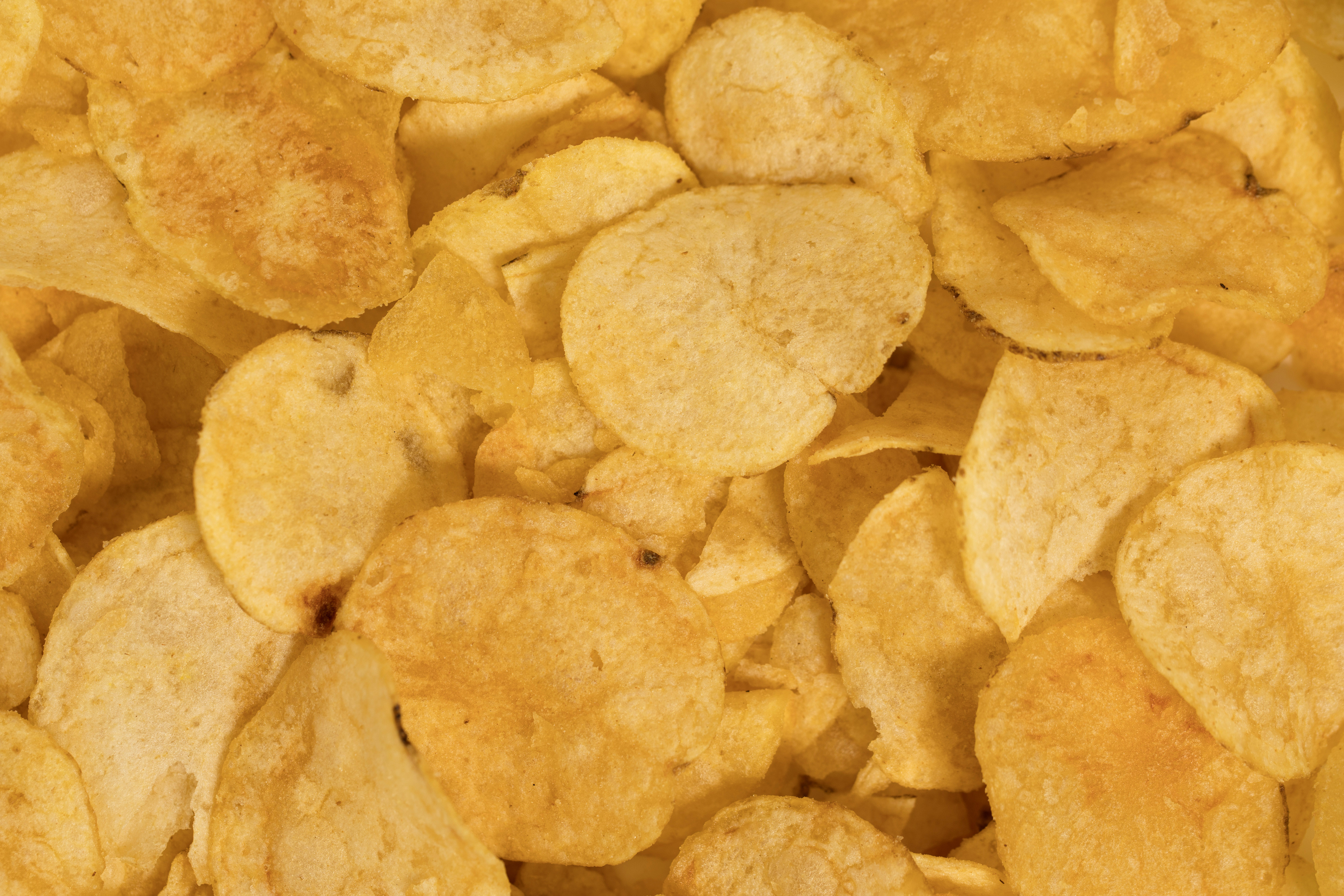 LONDON, ENGLAND - FEBRUARY 16:  A photo illustration of crisps on February 16, 2018 in London, England. A recent study by a team at the Sorbonne in Paris  has suggested that