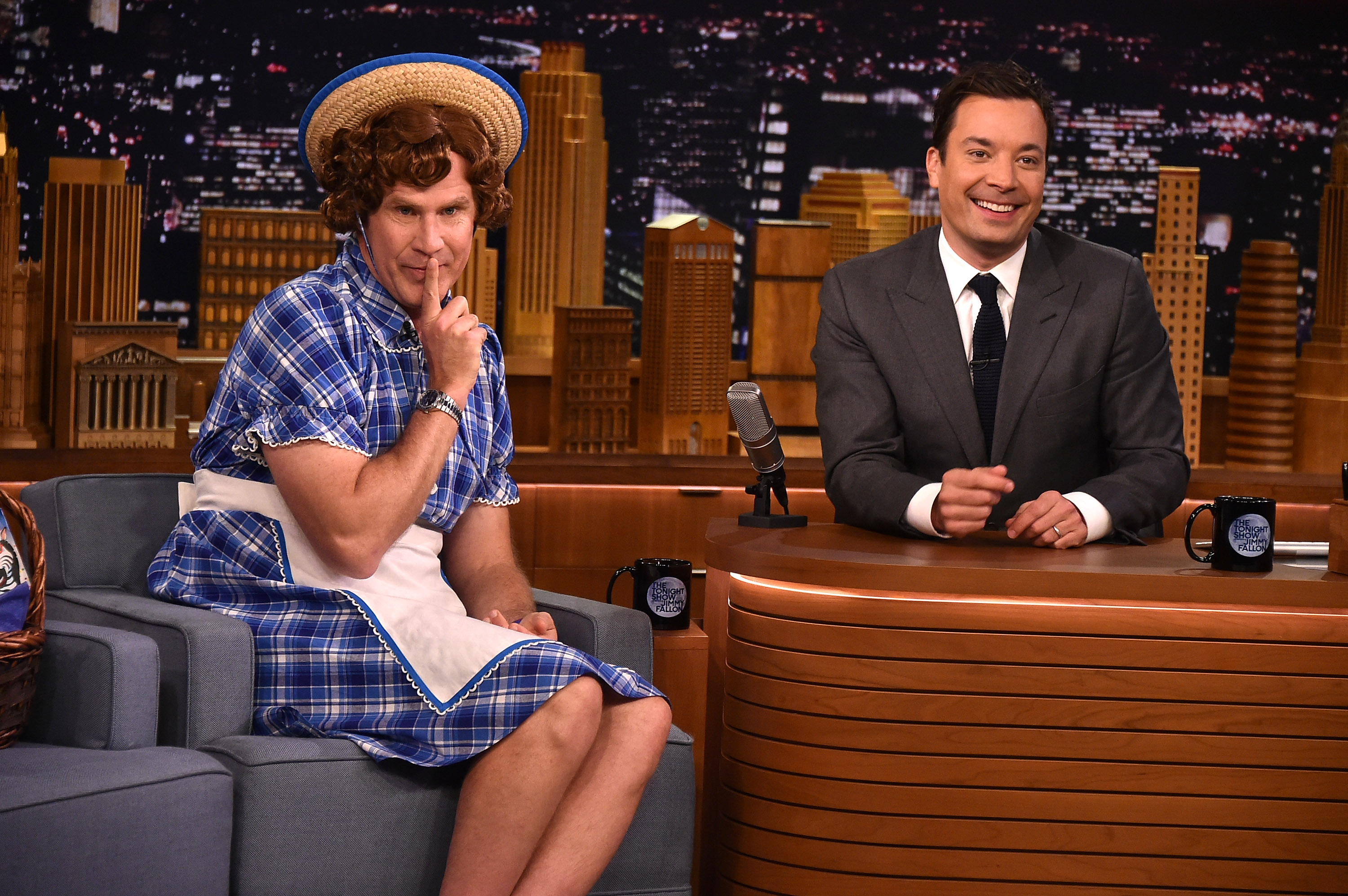 NEW YORK, NY - MARCH 18:  Will Ferrell (dressed as Little Debbie) visits 