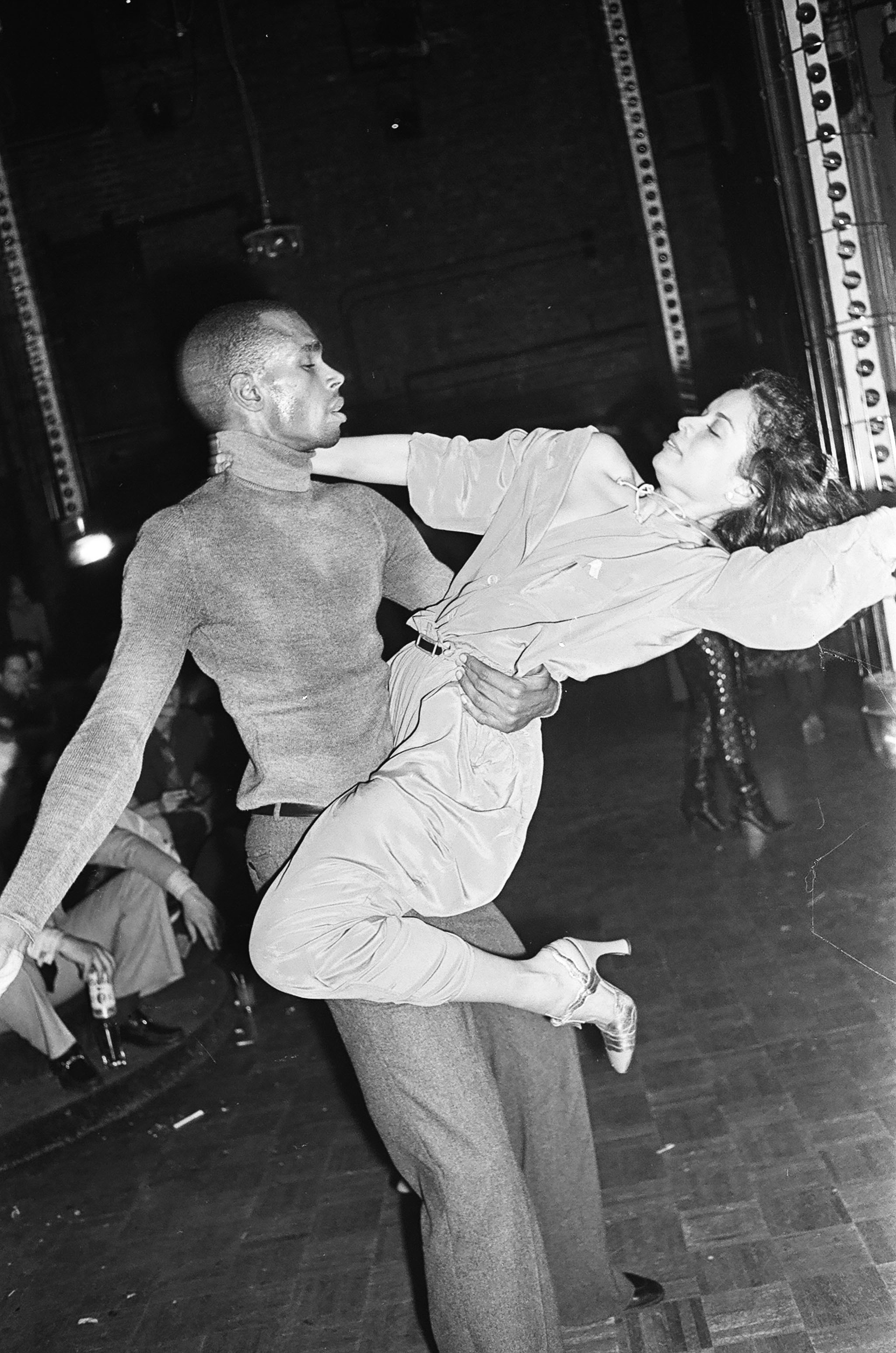 NEW YORK, NY -   MAY 1978: Bianca Jagger and Sterling St. Jacques dancing at Studio 54  in May 1978  in New York City.  (Photo by Sonia Moskowitz/Getty Images)