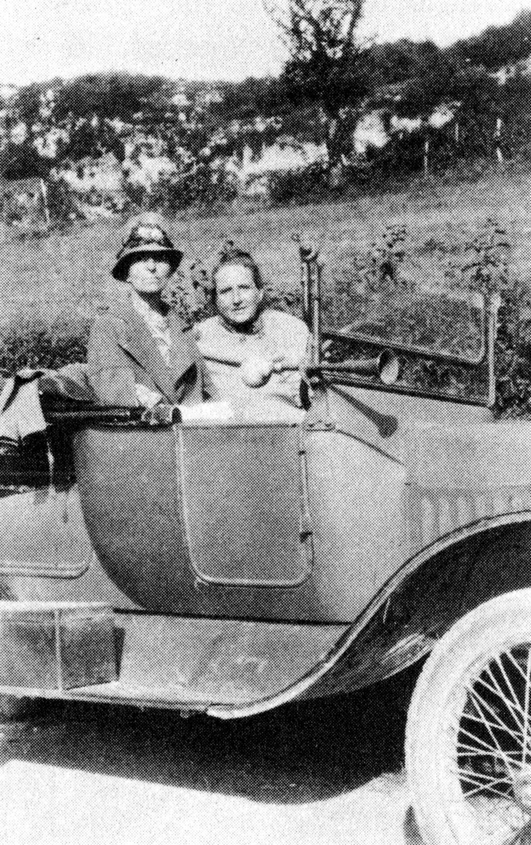 Gertrude Stein and Alice Toklas, touring the French countryside, c.1927.  American author and poet, 3  February 1874  27 July 1946.  (Photo by Culture Club/Getty Images)