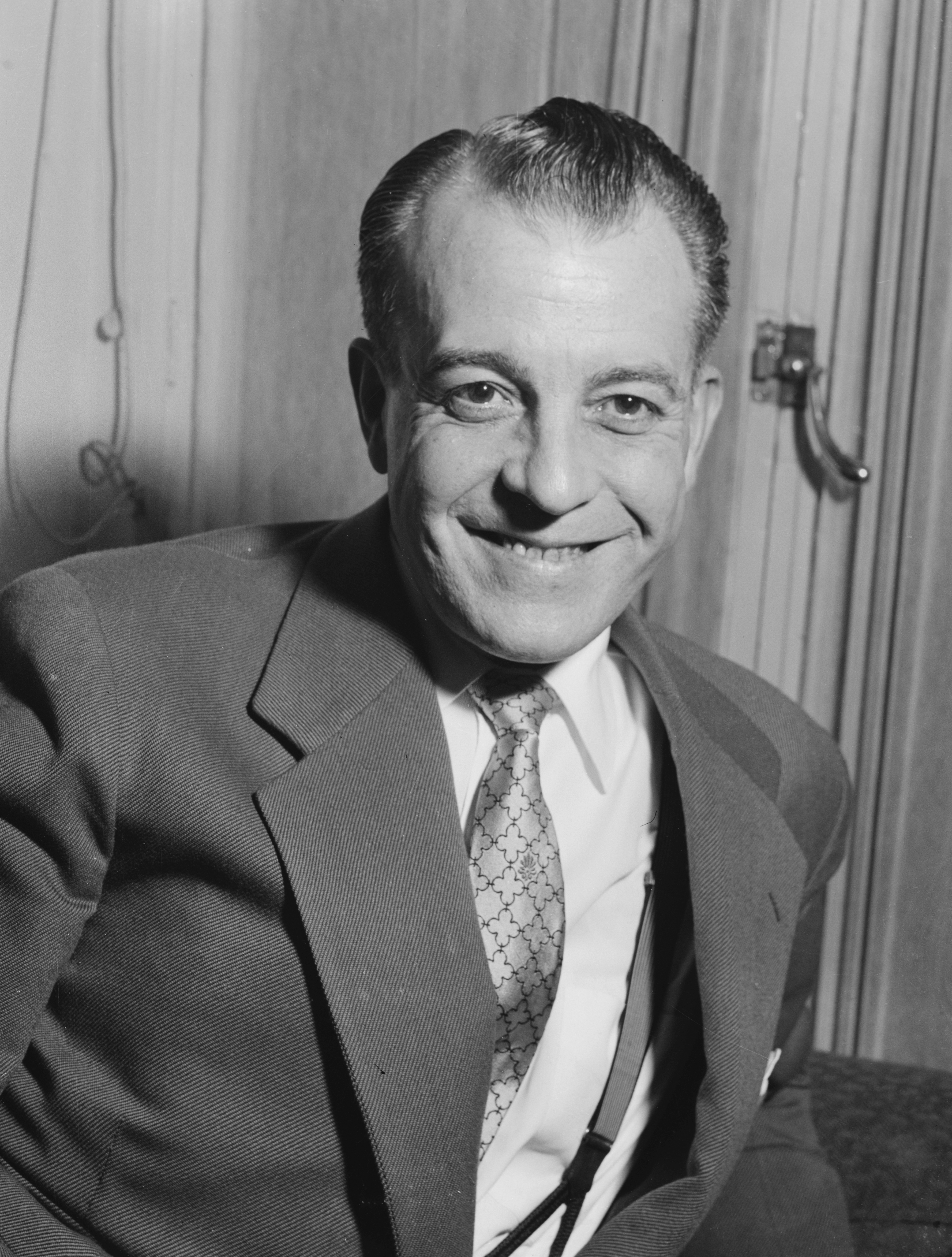 Mexican actor Ramon Novarro (1899 - 1968) at the Savoy Hotel during a visit to London, 18th January 1954. (Photo by Terry Fincher/Keystone/Hulton Archive/Getty Images)