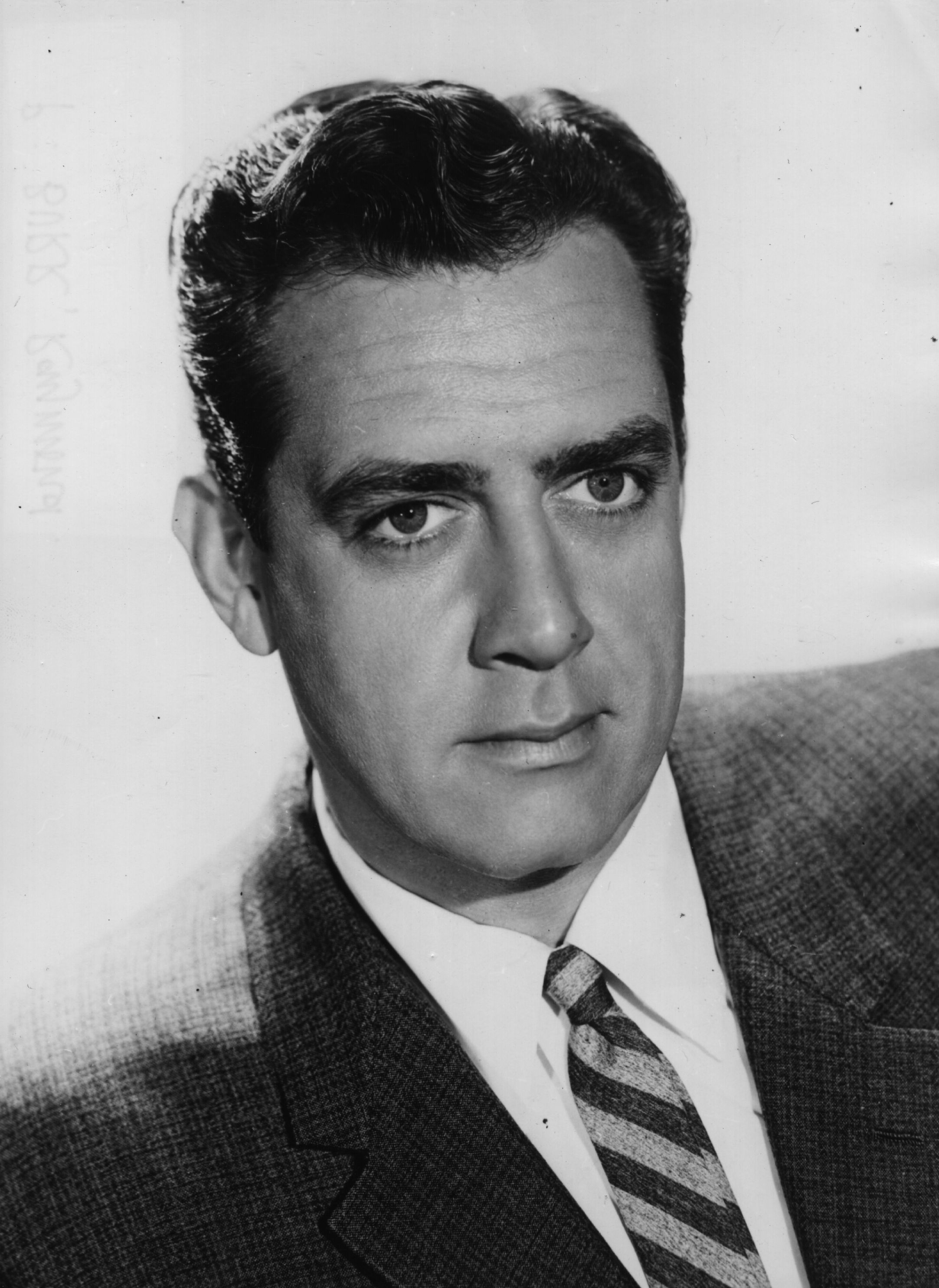 Raymond William Stacey Burr (1917 - 1993) made famous by his role in the television series