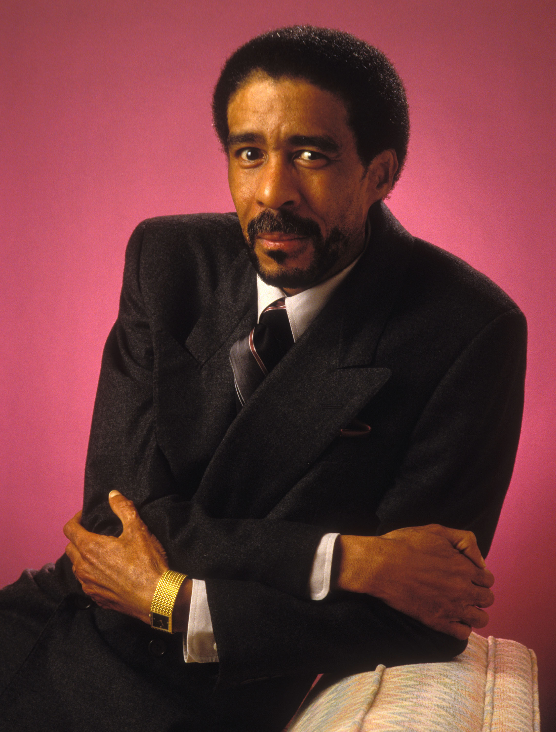Richard Pryor during Photo Session with Comedian Richard Pryor at Beverly Hills Hotel in Beverly Hills, California, United States. (Photo by Bob Riha Jr/WireImage)