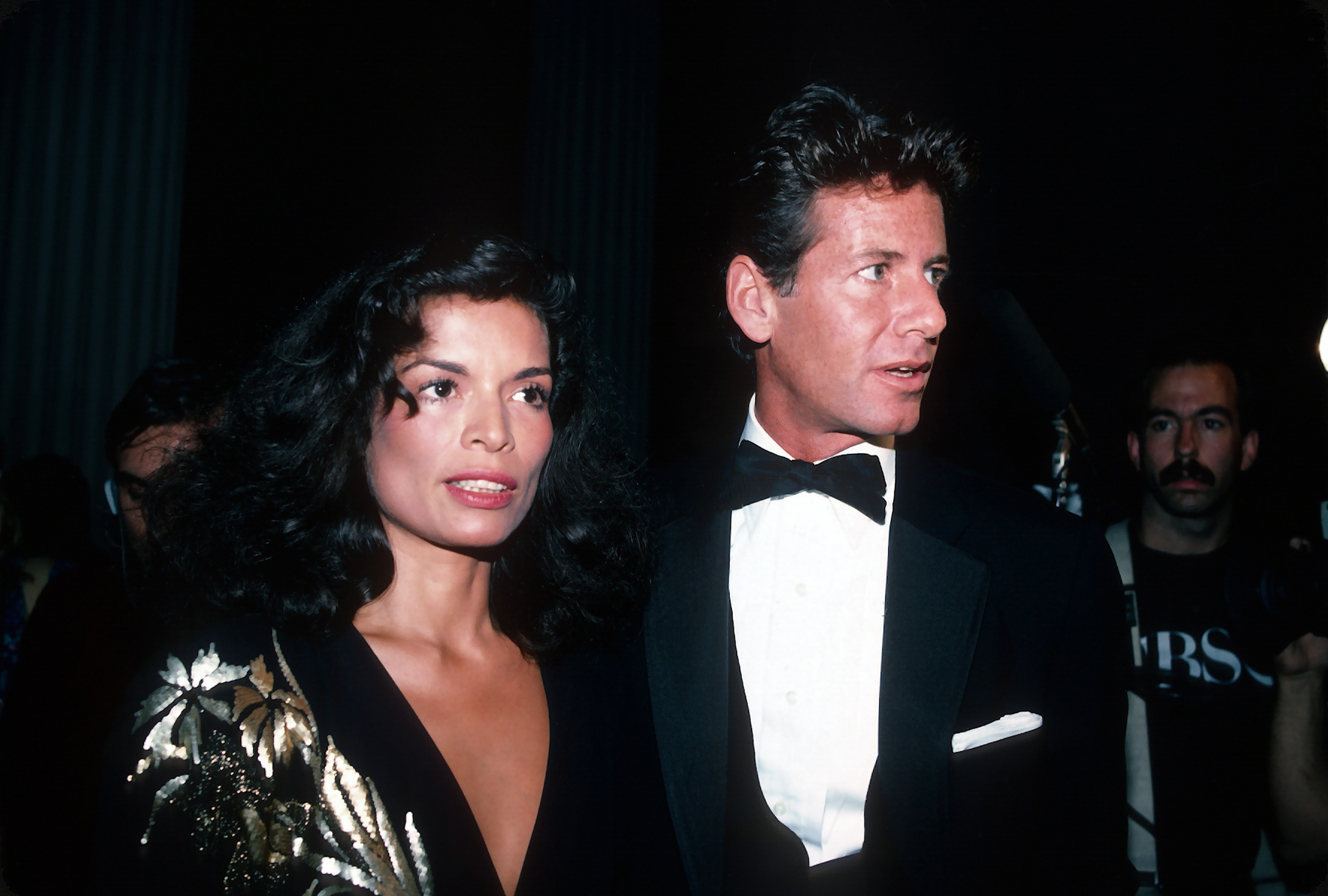 NEW YORK, NY - JANUARY 5: Bianca Jagger and Calvin Klein are photographed at Studio 54 January 5, 1980 in New York City. (Photo by Yvonne Hemsey/Getty Images)