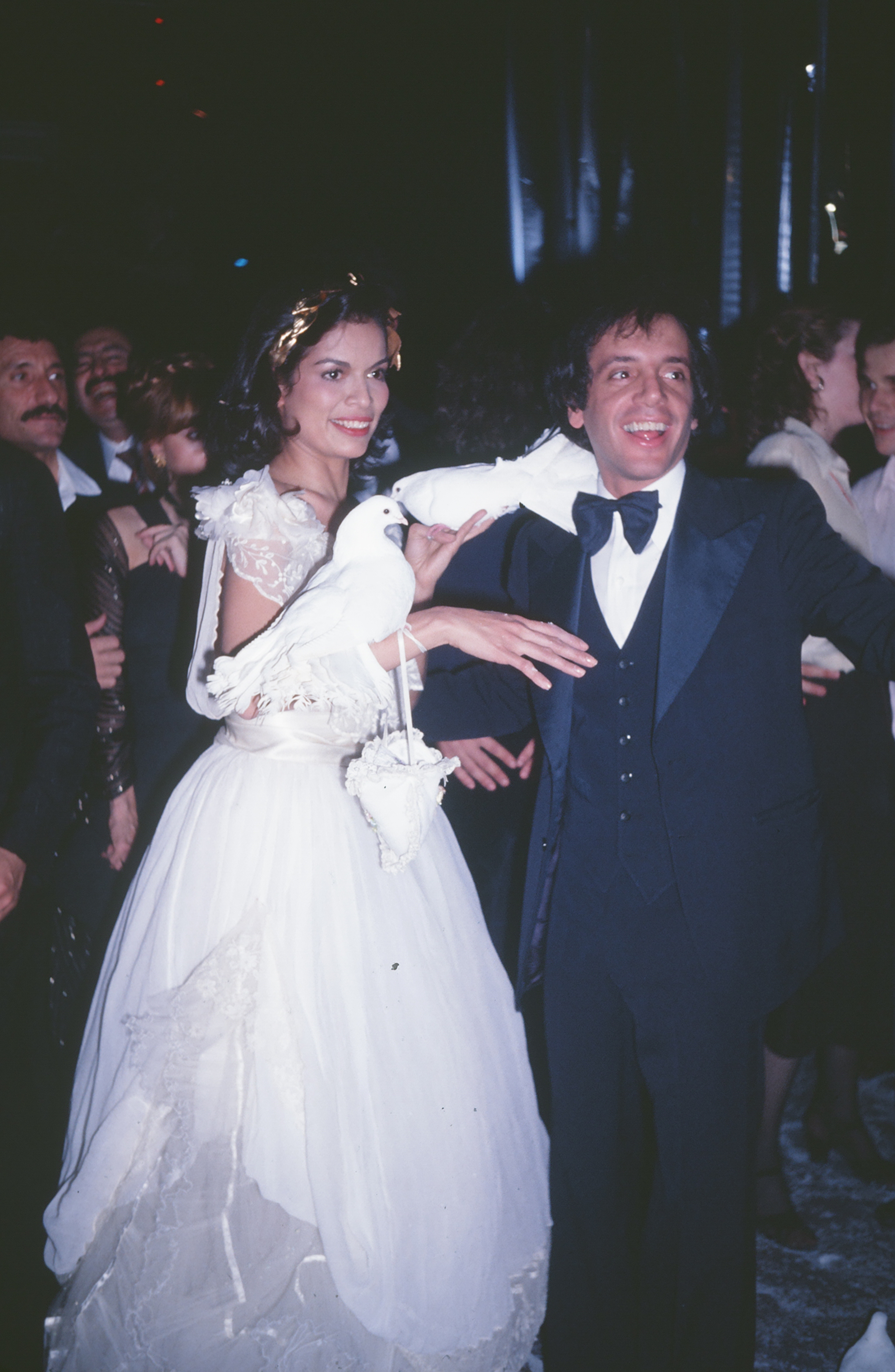 NEW YORK, NY - MAY 2: Bianca Jagger and Steve Rubell at her birthday party at Studio 54 on May 2 1978 in New York City.  (Photo by Sonia Moskowitz/Getty Images)