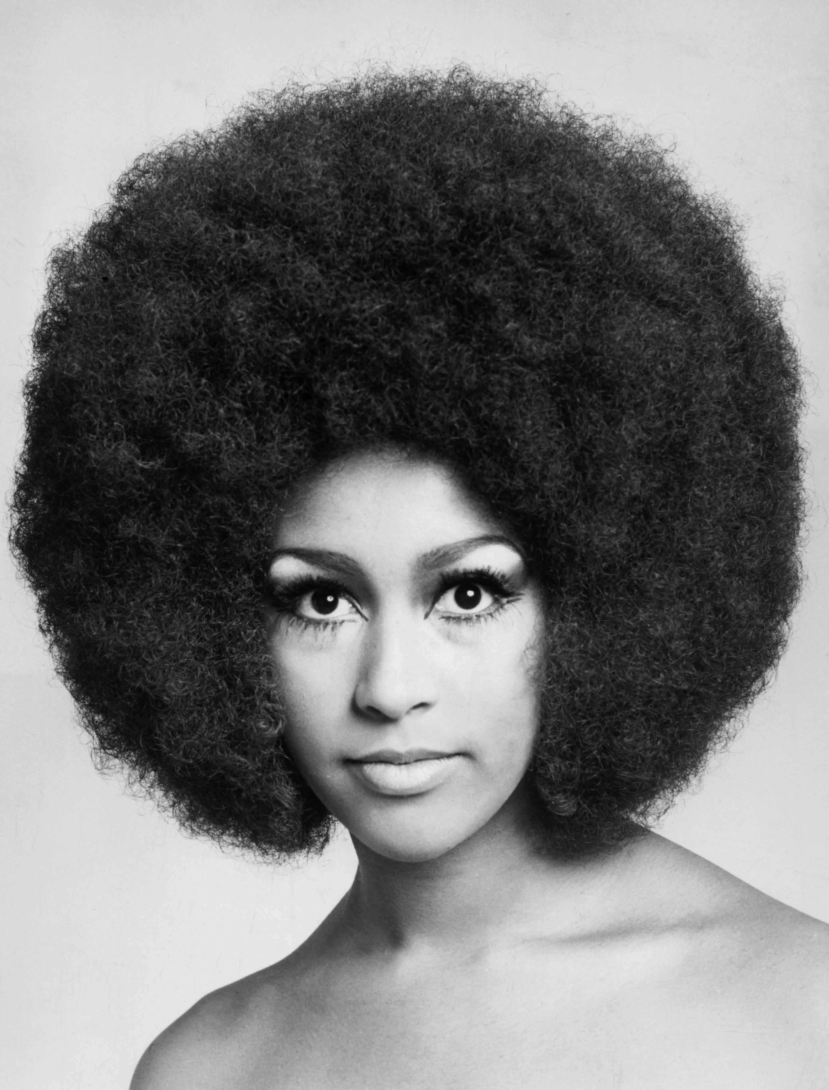 American pop singer Marsha Hunt with an afro hairstyle, January 1969.  (Photo by Mike McKeown/Daily Express/Hulton Archive/Getty Images)