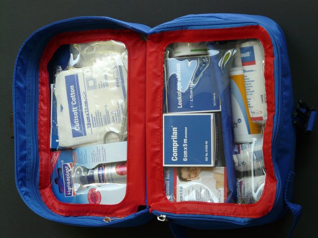 Get your first aid kit up-to-date.