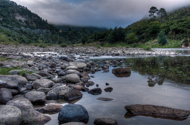 Stones in the Whanganui River. Photo credit
