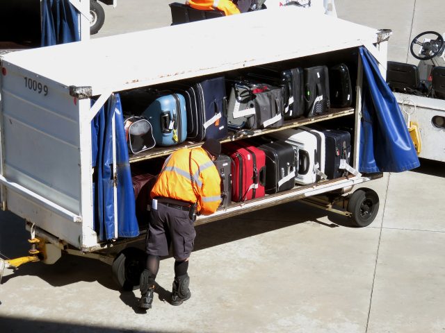 Airport suitcase sorting