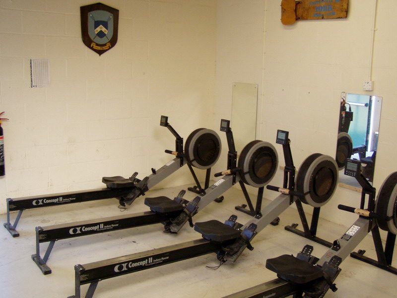 Rowing machines in the gym