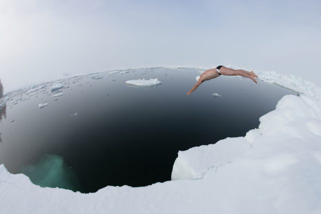 Lewis Pugh plunged in at the North Pole – Author:Lewis Pugh – CC BY 3.0