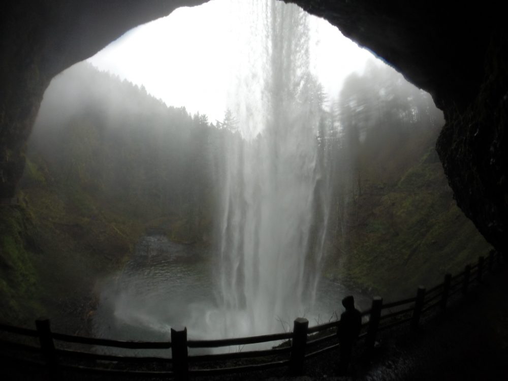 View from behind North Falls. Don’t forget a raincoat!