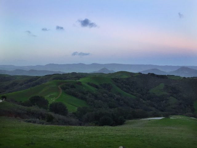 Sunset from hiking trails in the Irish Hills Reserve 10 minutes from Cal Poly’s campus