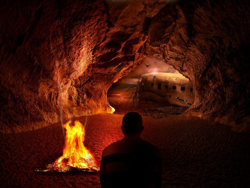 If you are lucky enough to find a cave in which to shelter do not build a fire inside it