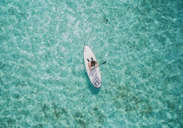 Paddle boarding is perfect in calm waters.