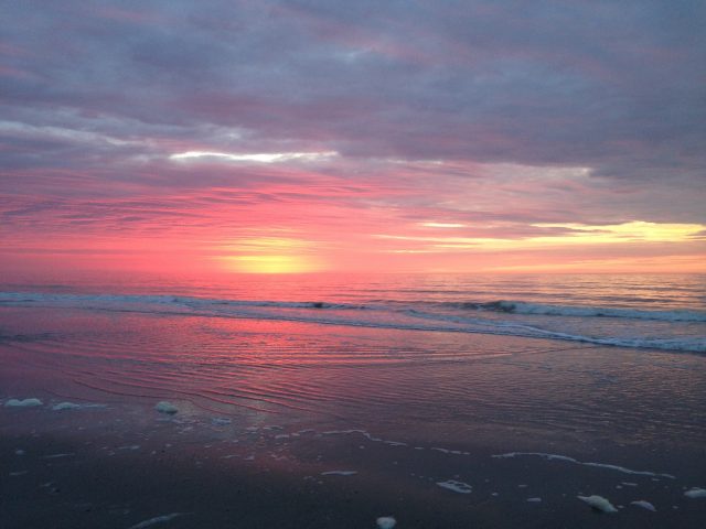 Sunrise over the Atlantic from the South Carolina coastline