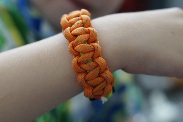 Paracord bracelet is a great way to always have a rope on you