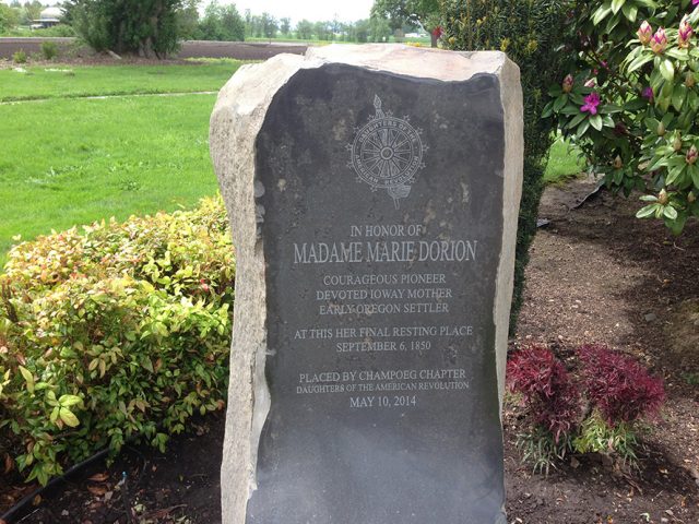 Tombstone of Marie Dorion Venier Toupin