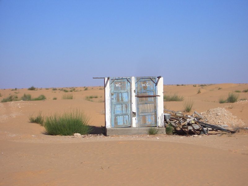 Toilet in the desert