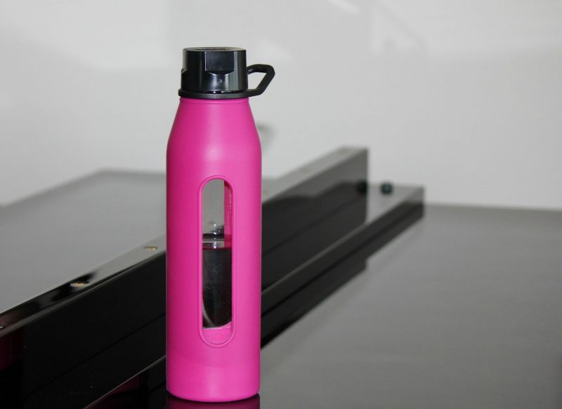 A glass water bottle is great on your desk, maybe not so practical for hiking or cycling