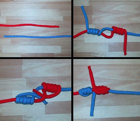 How to tie a Barrel Knot. Author: Chris 73 CC BY-SA 3.0