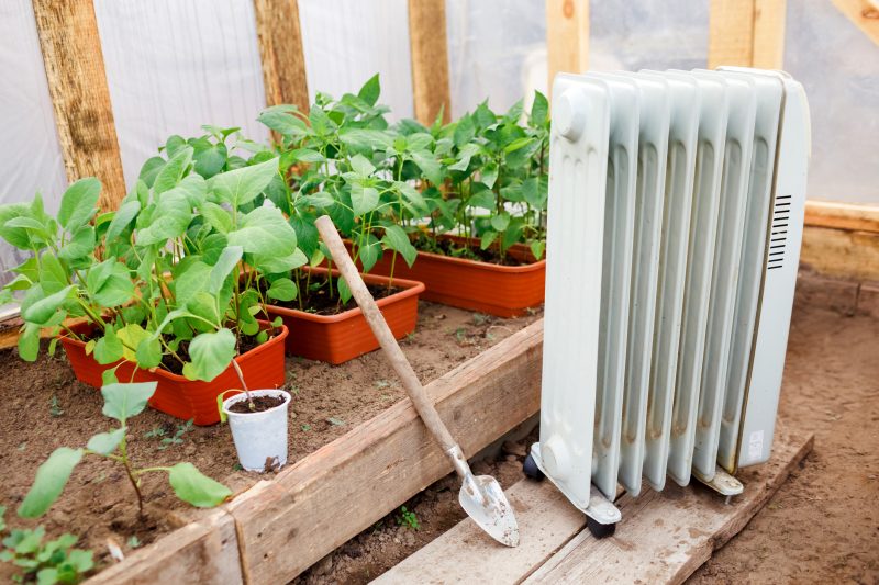 Electric heaters are very easy to transport and you can move them around your greenhouse as you see fit 