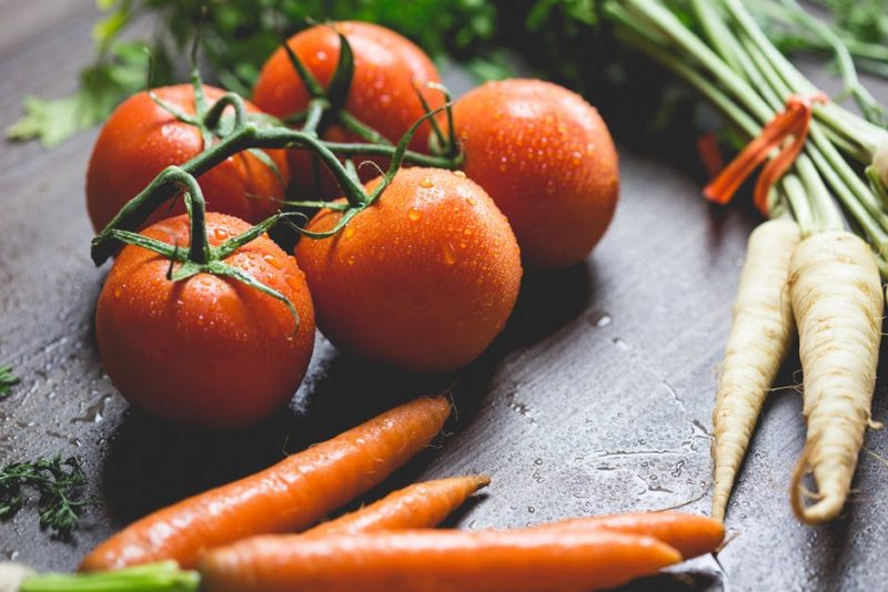 Tomatoes and carrots are just two options among many.