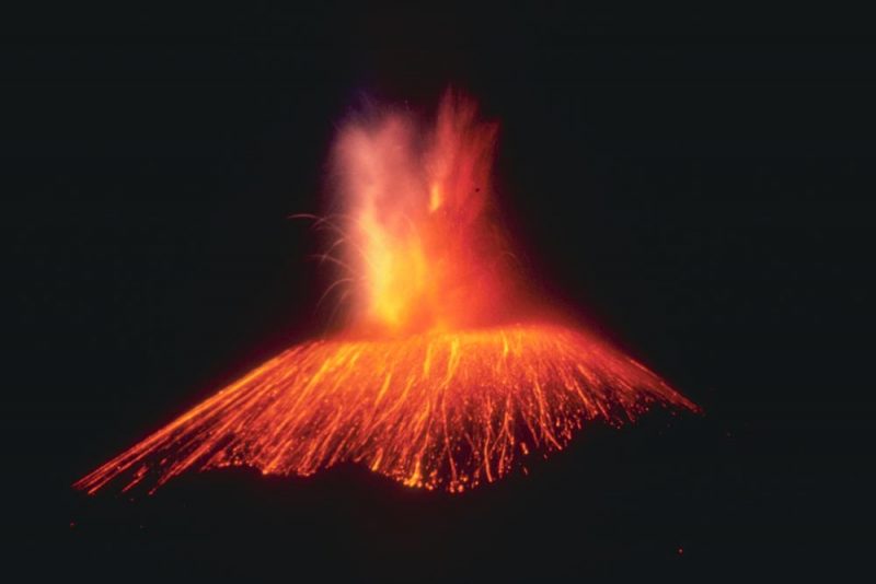 1943 eruption at night