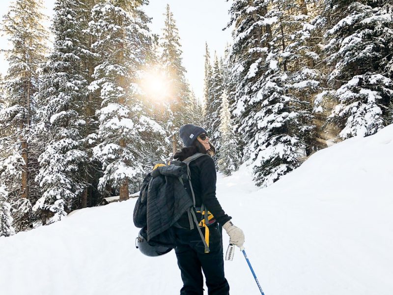 Exploring the backcountry in winter