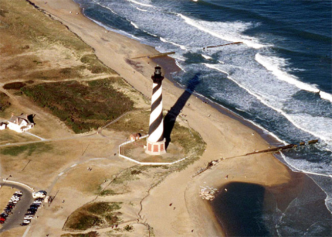 Cape Hatteras Light, prior to its move in 1999