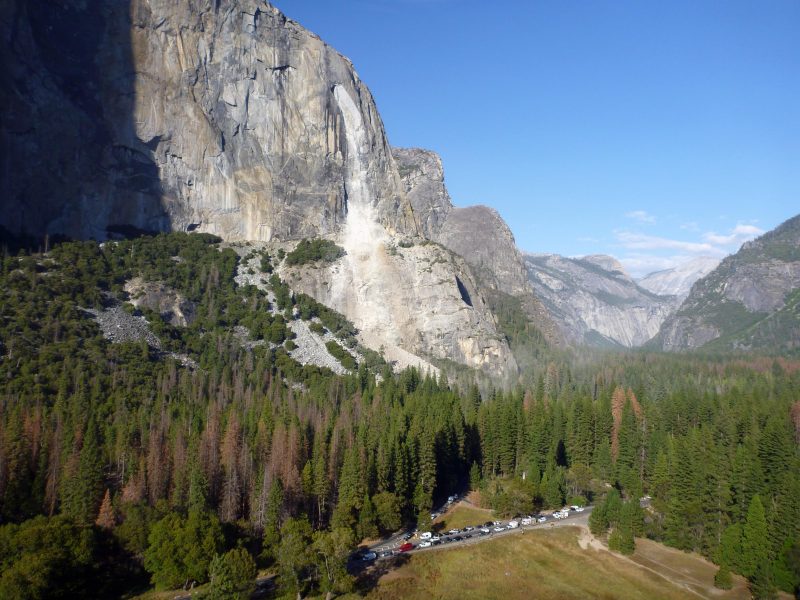 Rockfall in Yosemite National Park