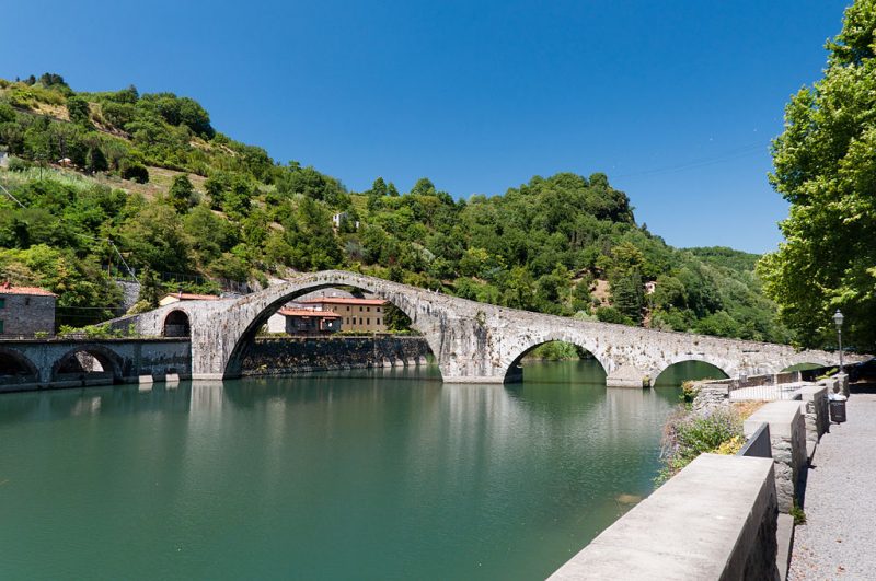 Ponte Della Maddalena across the Serchio