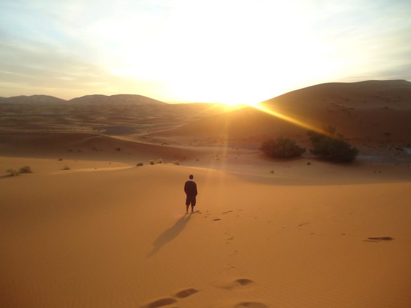 Watch the sunset in Marocco.