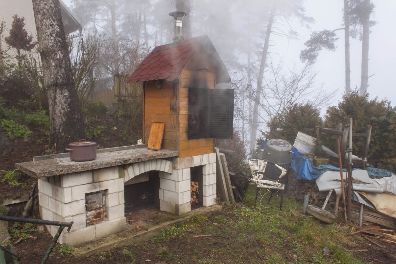 A homemade smokehouse allows you to preserve meat.