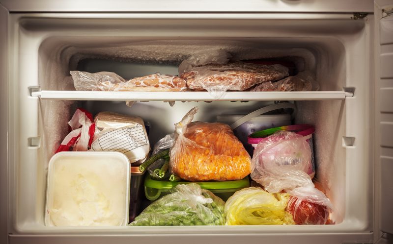 The average family in the United States has enough food in the pantry and the refrigerator to last them about a week.