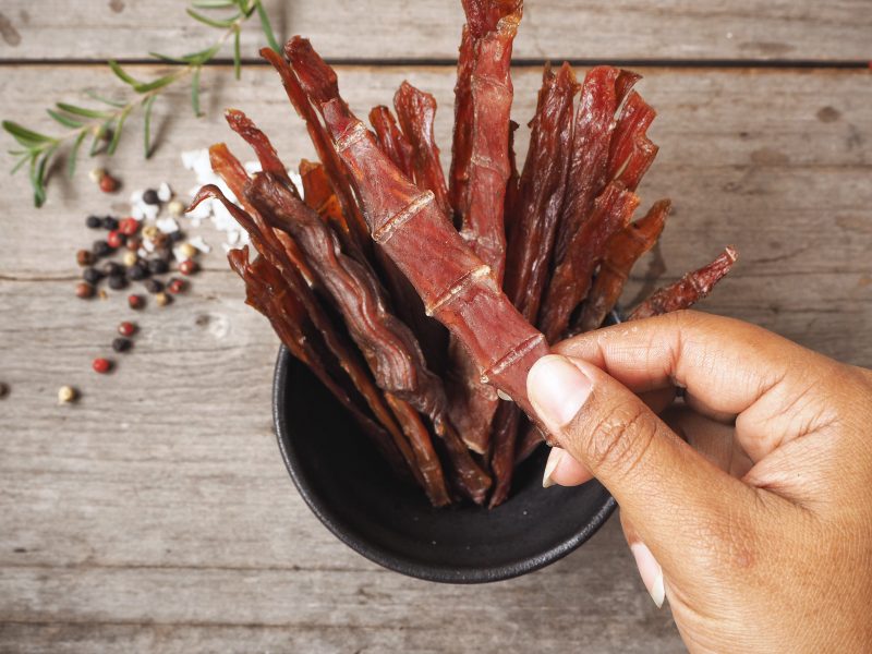 Beef jerky is one of the easiest survival foods to make and keep.