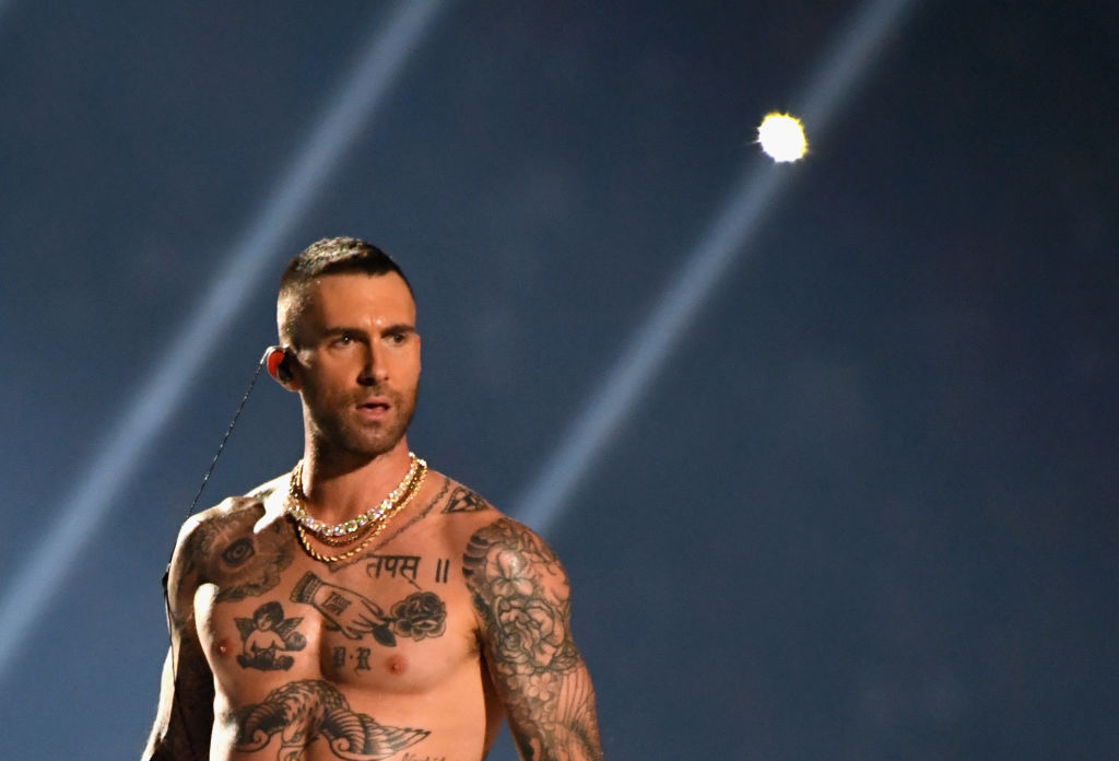 Adam Levine of Maroon 5 performs during the Pepsi Super Bowl LIII Halftime Show