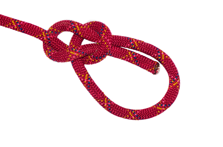 Bowline knot red rope