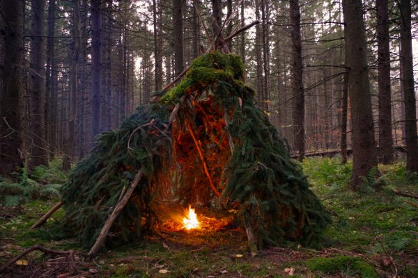 Shelters such as this wickiup are surprisingly simple to build.