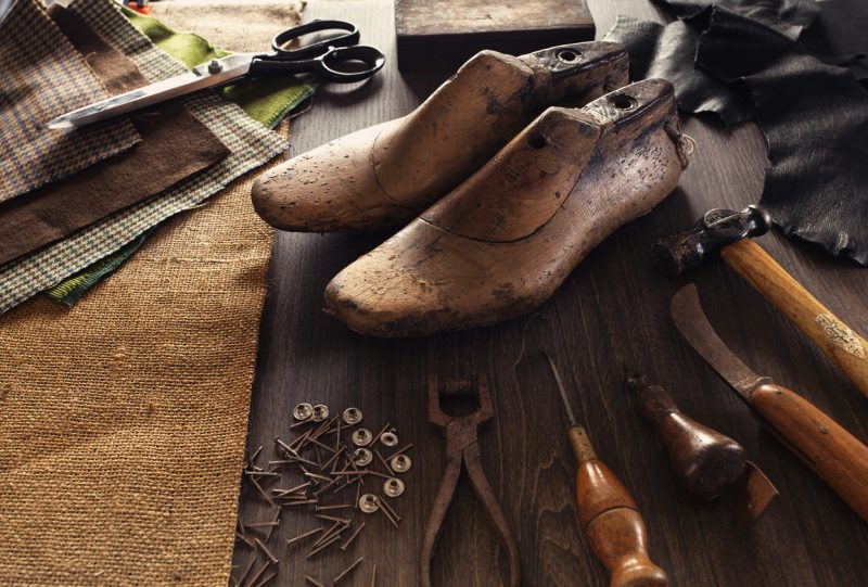 Before the industrial revolution hit, shoes were made by hand by the local cobbler